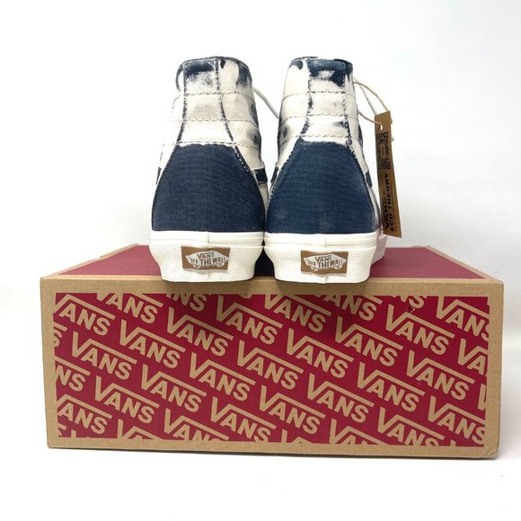 Vans Sk8 Hi Tapered Skateboarding High Top Women's Blue White Canvas VN0A4U168CP - Picture 5 of 11